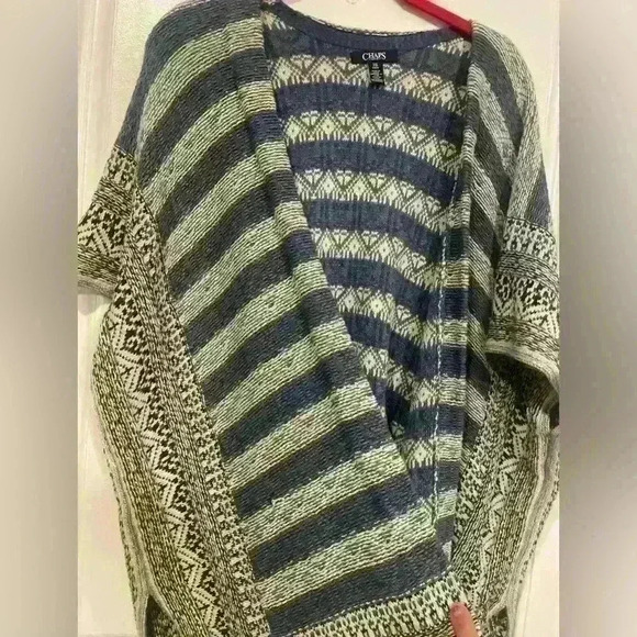 CHAPS poncho sweater - Picture 4 of 7